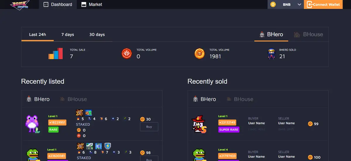 Bomb Crypto Marketplace