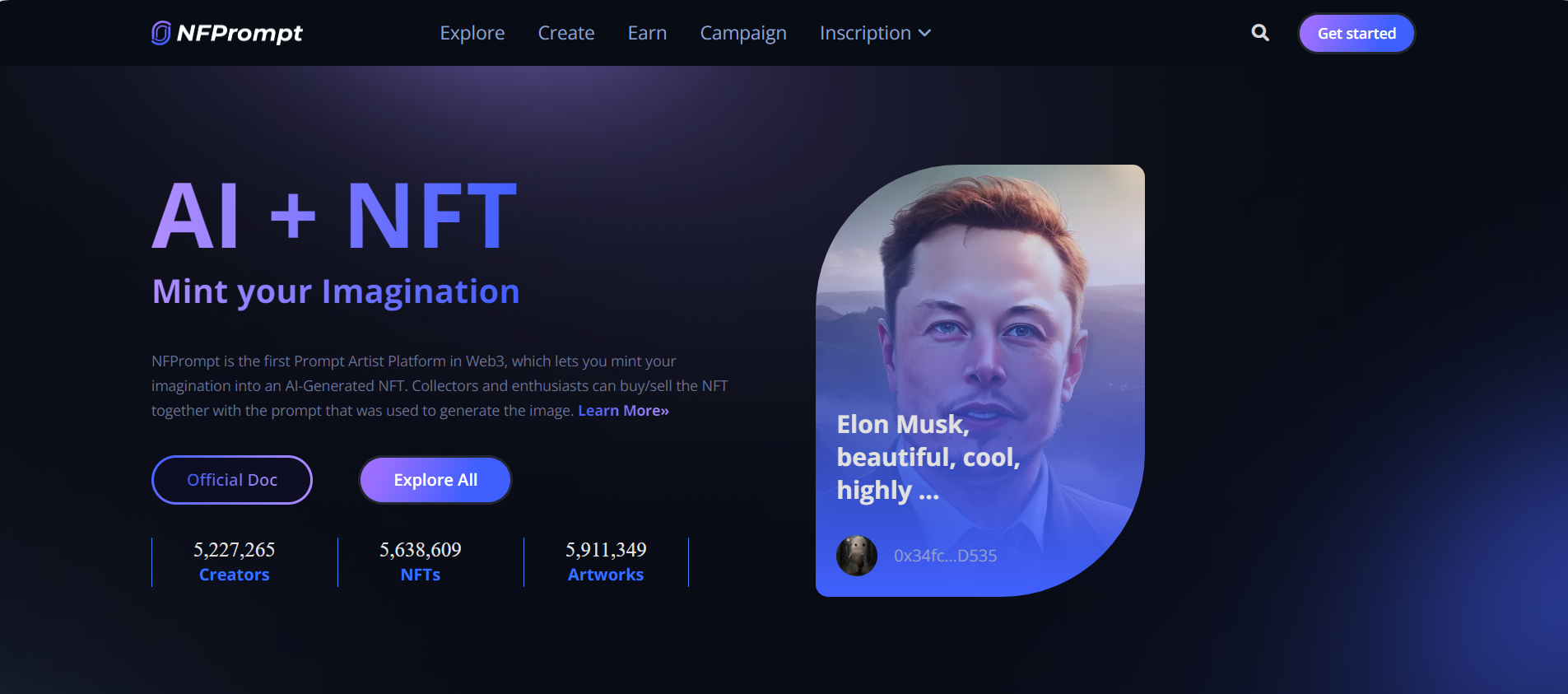 NFPrompt is the first AI prompt UGC platform in Web3.