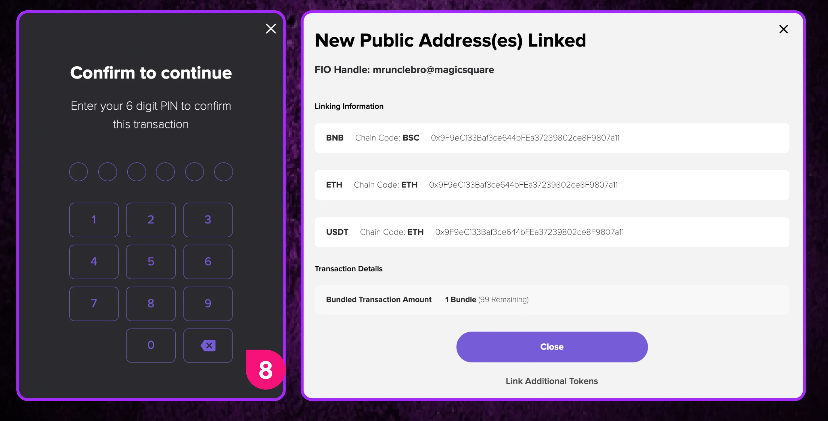Tutorial: How to Link 3 Addresses on FIO Protocol Easily