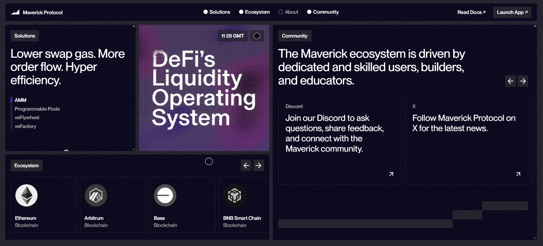 DeFi protocol with efficient AMM.