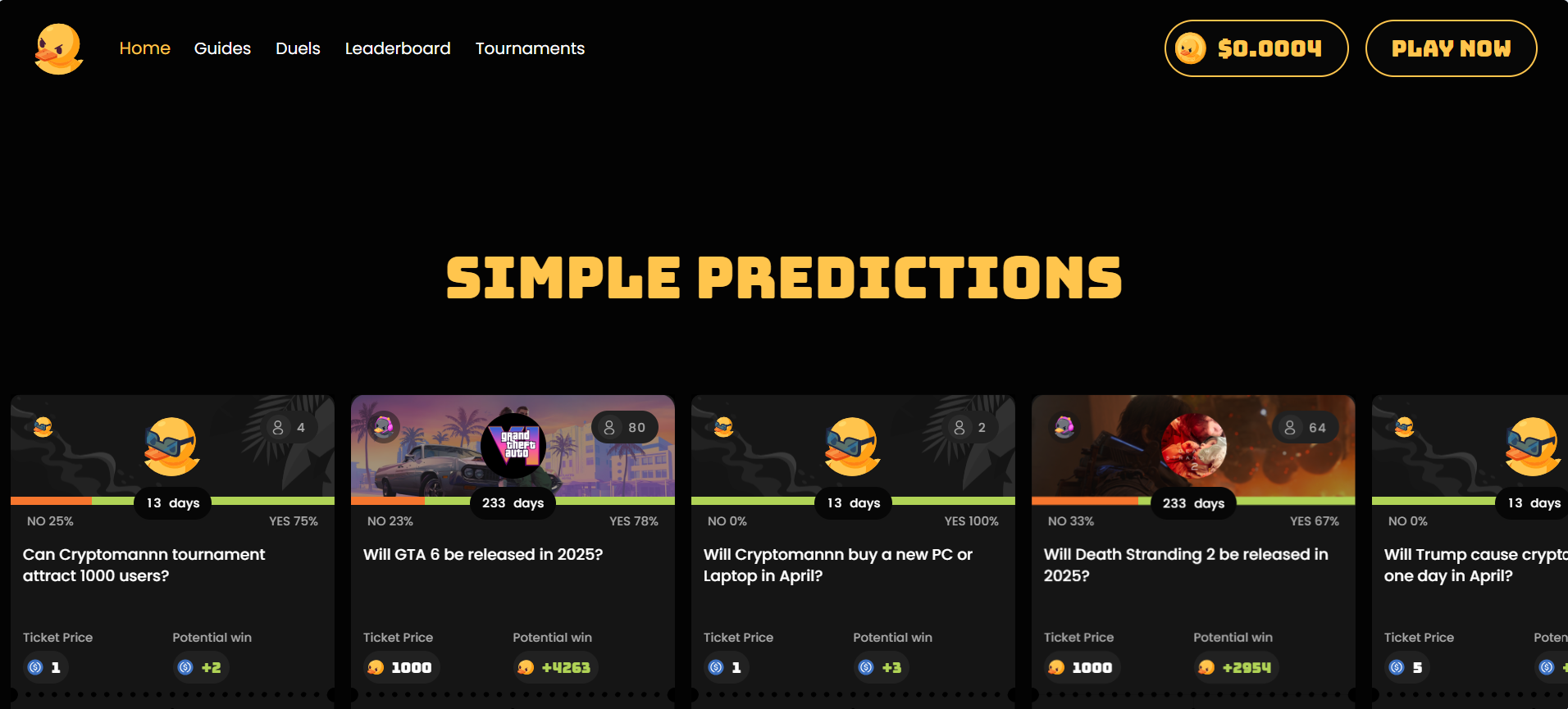 Blockchain-based prediction platform