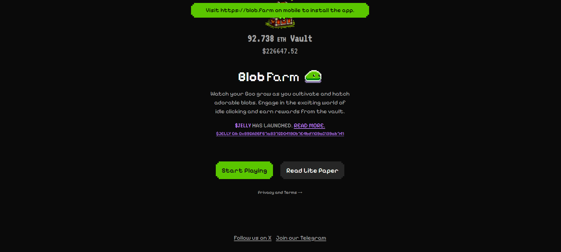 Play an idle clicker DeFi adventure on Base.