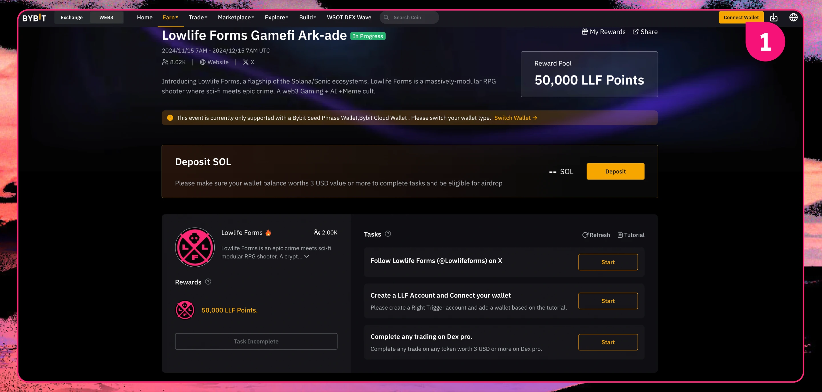 How to Complete the LowLife Forms Campaign on Bybit and Earn $3 USDT