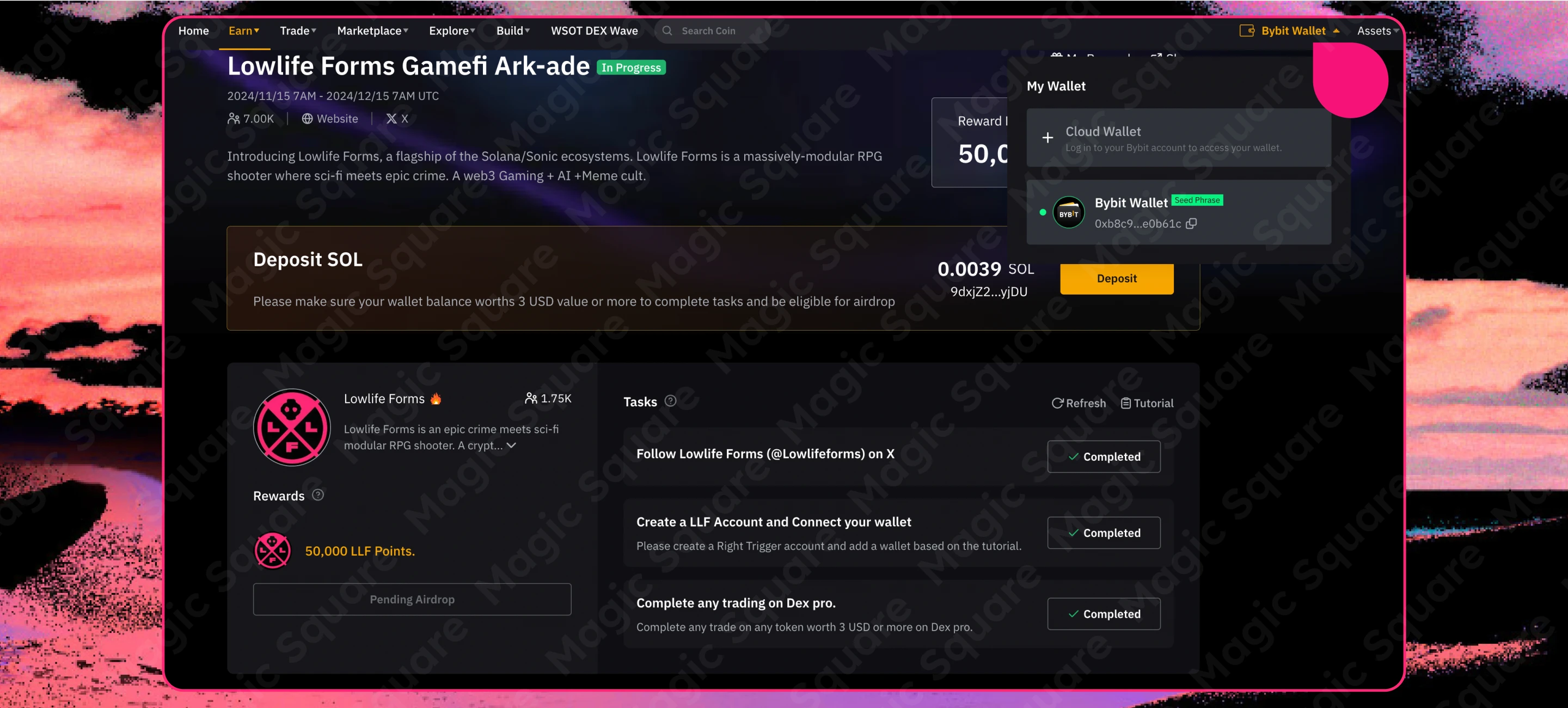 How to Complete the LowLife Forms Campaign on Bybit and Earn $3 USDT
