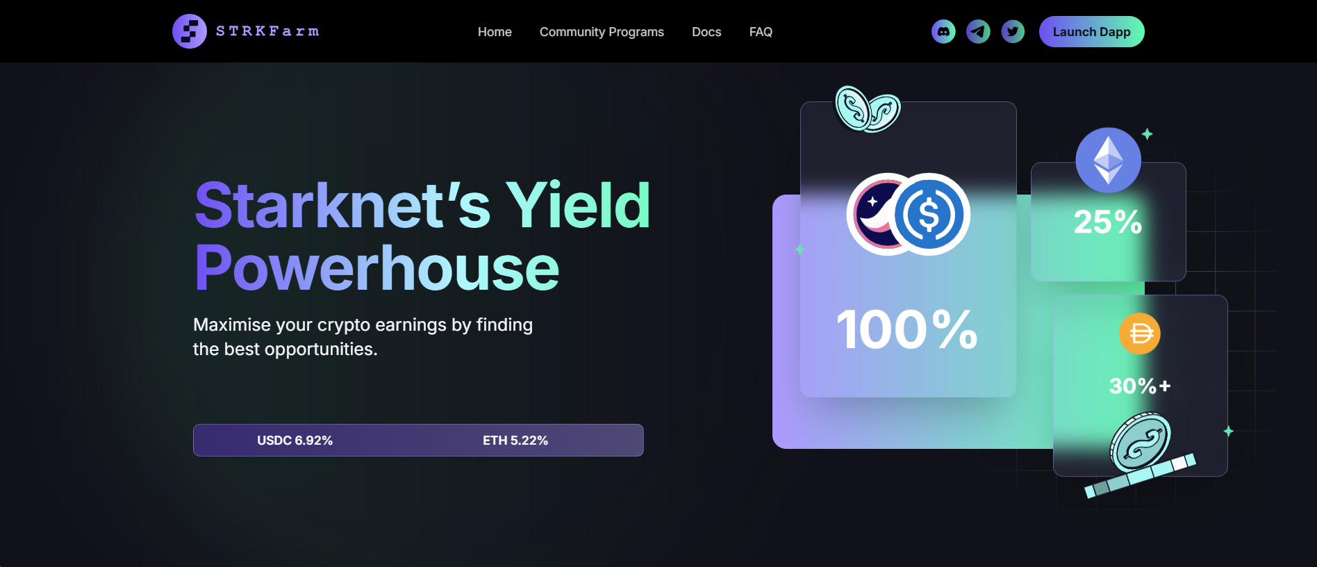 Yield aggregator on Starknet